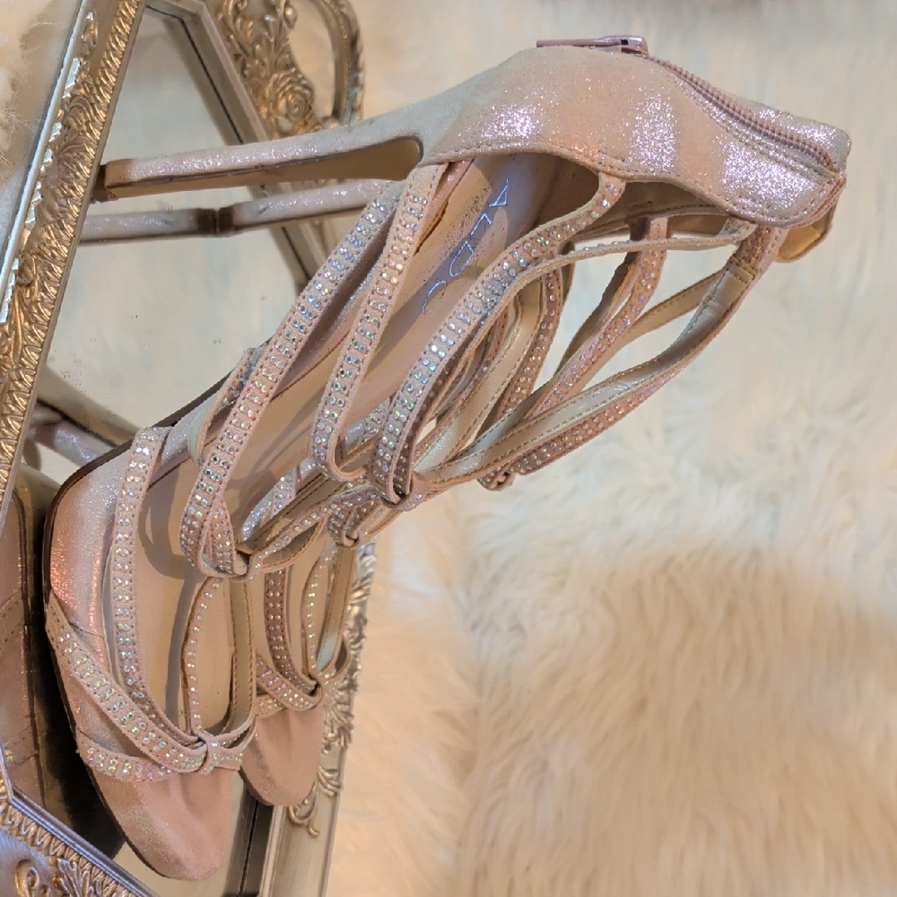 Aldo Sparkling Pink Strappy Heels